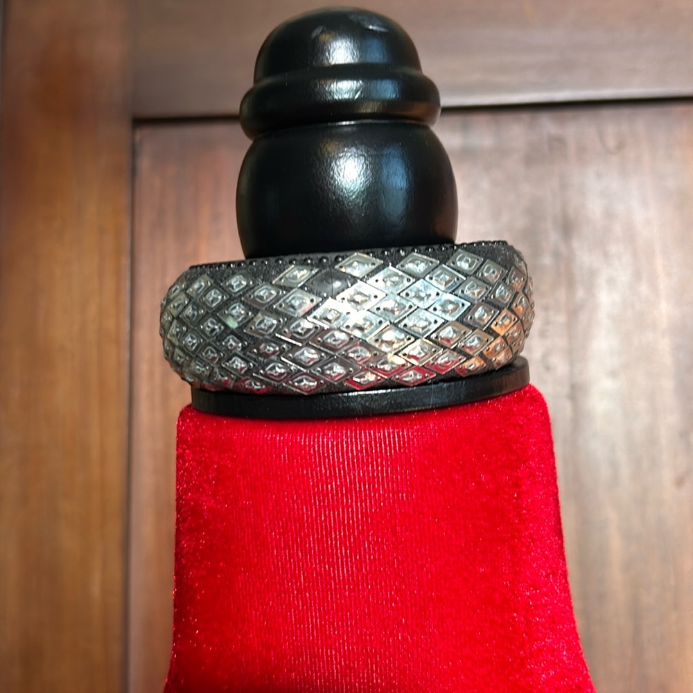 Vintage Heavy Metal Resin Bangle Bracelet